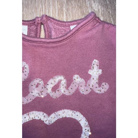Zara Toddler Girl Heart Sweatshirt - Size 3-4yrs - Picture 2 of 4